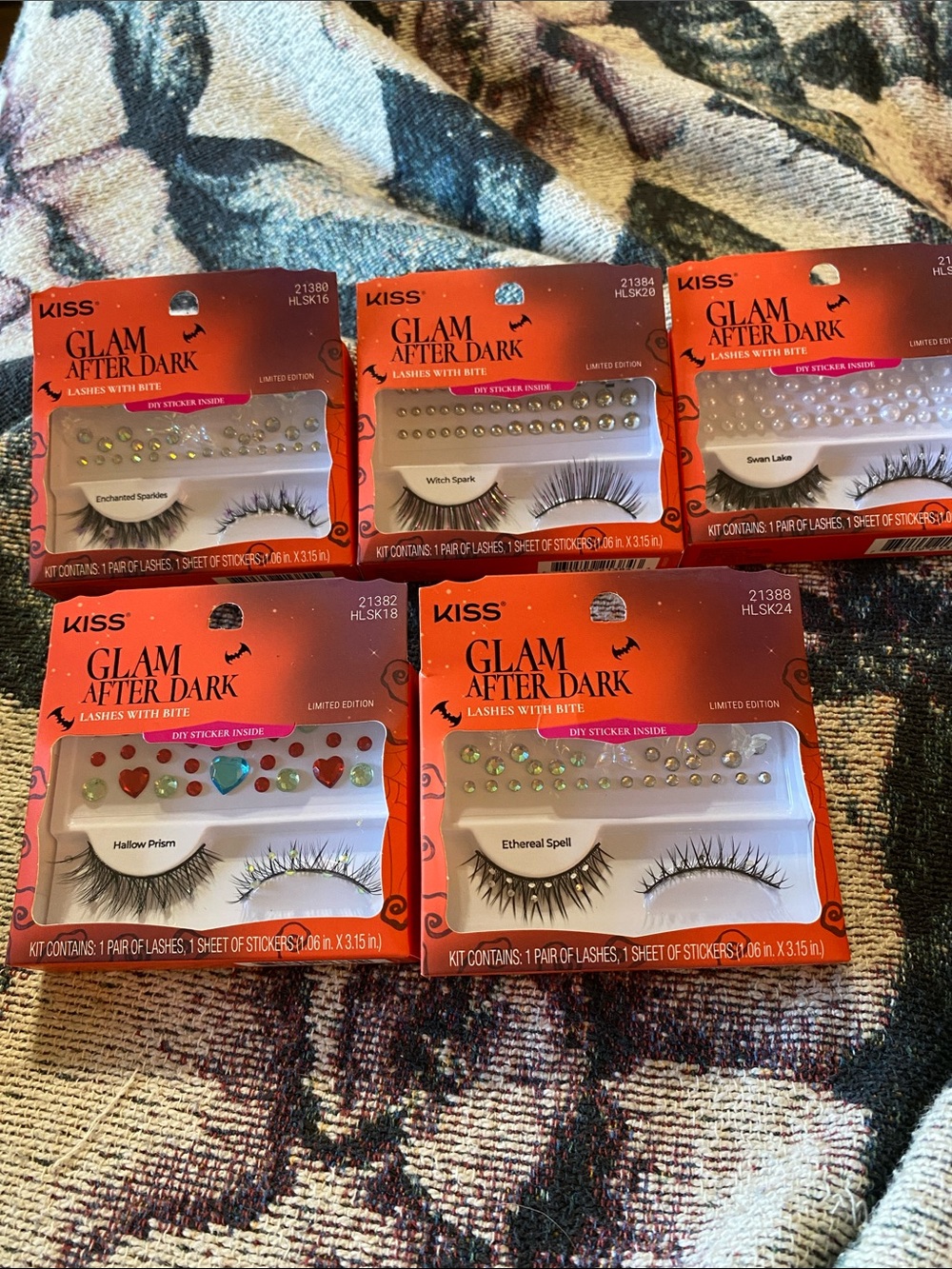 5 set bundle KISS Glam False Lash- Gems glue in each set  random sets